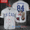 Chicago Cubs Freddy Krueger Halloween World Series Trophy Baseball Jersey Gray