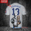 Chicago Cubs Jason Voorhees Halloween World Series Trophy Baseball Jersey Gray