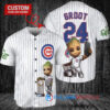 Chicago Cubs x Baby Groot Marvel Guardians Of The Galaxy with Trophy Custom Baseball Jersey White