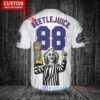 Chicago Cubs x Beetlejuice Halloween with World Series Trophy Custom Baseball Jersey White