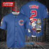 Chicago Cubs x Dr Seuss with World Series Trophy Custom Baseball Jersey Royal