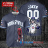 Chicago Cubs x Joker DC Comics with Trophy Custom Baseball Jersey Navy
