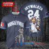 Chicago Cubs x Luke Skywalker Star Wars with Trophy Custom Baseball Jersey Navy
