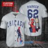 Chicago Cubs x Marvel Spiderman with Trophy Custom Baseball Jersey Gray