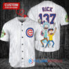 Chicago Cubs x Rick and Morty with Trophy Custom Baseball Jersey White