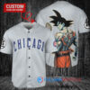 Chicago Cubs x Son Goku Kakarot Super Saiyan Dragon Ball Z with Trophy Baseball Jersey Gray