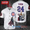 Chicago Cubs x Thor Marvel with Trophy Custom Baseball Jersey White