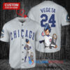 Chicago Cubs x Vegeta Super Saiyan Dragon Ball Z with Trophy Custom Baseball Jersey Gray