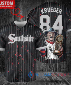 Chicago White Sox Freddy Krueger Halloween World Series Trophy Baseball Jersey Black