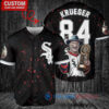 Chicago White Sox Freddy Krueger Halloween World Series Trophy Baseball Jersey Black V2