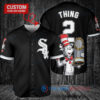 Chicago White Sox x Dr Seuss with World Series Trophy Custom Baseball Jersey Black