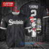 Chicago White Sox x Dr Seuss with World Series Trophy Custom Baseball Jersey Black City Connect
