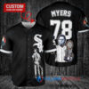 Chicago White Sox x Halloween Michael Myers with Trophy Custom Baseball Jersey Black