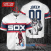 Chicago White Sox x Joker DC Comics with Trophy Custom Baseball Jersey White Stripe
