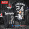 Chicago White Sox x Luke Skywalker Star Wars with Trophy Custom Baseball Jersey Black City Connect