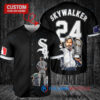 Chicago White Sox x Luke Skywalker Star Wars with Trophy Custom Baseball Jersey Black