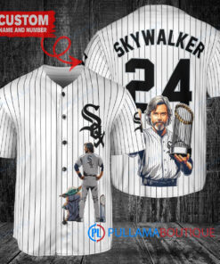 Chicago White Sox x Luke Skywalker Star Wars with Trophy Custom Baseball Jersey White