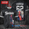 Chicago White Sox x Marvel Spiderman Trophy Baseball Jersey Black City Connect