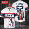 Chicago White Sox x Marvel Spiderman with Trophy Custom Baseball Jersey White Stripe