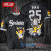 Chicago White Sox x Pikachu Pokemon with Trophy Custom Baseball Jersey Black City Connect