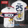 Chicago White Sox x Pikachu Pokemon with Trophy Custom Baseball Jersey White Stripe