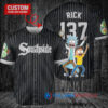 Chicago White Sox x Rick and Morty with Trophy Custom Baseball Jersey Black City Connect