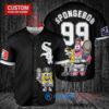 Chicago White Sox x SpongeBob SquarePants with Trophy Custom Baseball Jersey Black
