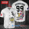 Chicago White Sox x SpongeBob SquarePants with Trophy Custom Baseball Jersey White