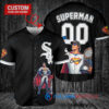 Chicago White Sox x Superman DC Comics with Trophy Custom Baseball Jersey Black