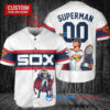 Chicago White Sox x Superman DC Comics with Trophy Custom Baseball Jersey White Stripe