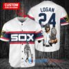 Chicago White Sox x Wolverine Logan with Trophy Custom Baseball Jersey White Stripe