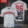 Cincinnati Reds Ghostface Scream Halloween World Series Trophy Baseball Jersey Gray