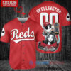 Cincinnati Reds Jack Skellington Sally World Series Trophy Baseball Jersey Red