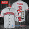 Cincinnati Reds x Dr Seuss with World Series Trophy Custom Baseball Jersey Gray