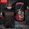 Cincinnati Reds x Freddy Krueger A Nightmare on Elm Street Halloween with World Series Trophy Custom Baseball Jersey Black 2023 City Connect