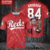 Cincinnati Reds x Freddy Krueger A Nightmare on Elm Street Halloween with World Series Trophy Custom Baseball Jersey Red