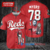 Cincinnati Reds x Halloween Michael Myers with Trophy Custom Baseball Jersey Red