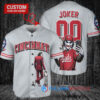Cincinnati Reds x Joker DC Comics with Trophy Custom Baseball Jersey Gray