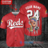 Cincinnati Reds x Limited Edition with World Series Trophy Custom Baseball Jersey Red
