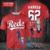 Cincinnati Reds x Marvel Spiderman with Trophy Custom Baseball Jersey Red