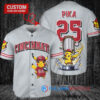 Cincinnati Reds x Pikachu Pokemon with Trophy Custom Baseball Jersey Gray