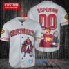 Cincinnati Reds x Superman DC Comics with Trophy Custom Baseball Jersey Gray