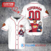 Cincinnati Reds x Superman DC Comics with Trophy Custom Baseball Jersey White