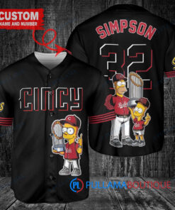 Cincinnati Reds x The Simpsons Baseball Jersey - Black 2023 City Connect