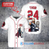 Cincinnati Reds x Thor Marvel with Trophy Custom Baseball Jersey White