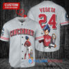 Cincinnati Reds x Vegeta Super Saiyan Dragon Ball Z with Trophy Custom Baseball Jersey Gray