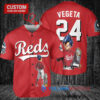 Cincinnati Reds x Vegeta Super Saiyan Dragon Ball Z with Trophy Custom Baseball Jersey Red