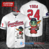 Cleveland Guardians Baby Yoda Star Wars Mandalorian Baseball Jersey White