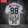 Cleveland Guardians Beetlejuice Halloween World Series Trophy Baseball Jersey Gray
