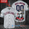 Cleveland Guardians Jack Skellington Sally World Series Trophy Baseball Jersey Gray